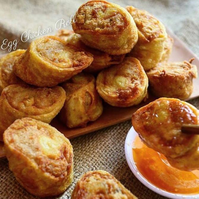 Egg Chicken Roll Roku Bento