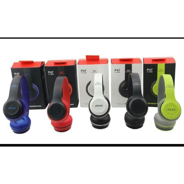 Big Sale Headphone Bando Bluetooth P47 Wireless Headset Handsfree Musik Bass Stereo