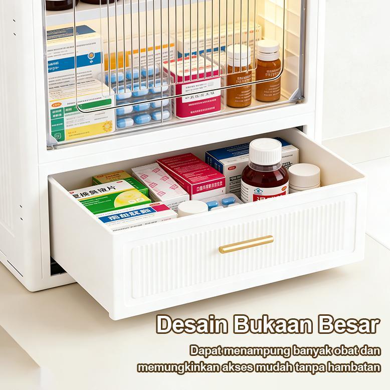 HOT DEALS Easy Choose Lemari Dinding Multifungsi Lemari Penyimpanan Kamar Mandi Transparan Rak Dindi