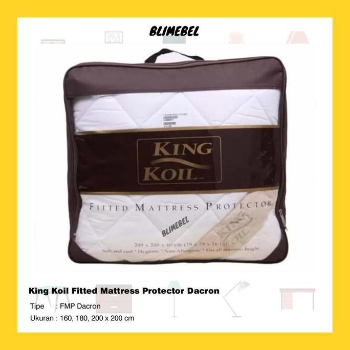 TERLARIS KING KOIL FITTED MATTRESS PROTECTOR DACRON / PELINDUNG MATRAS