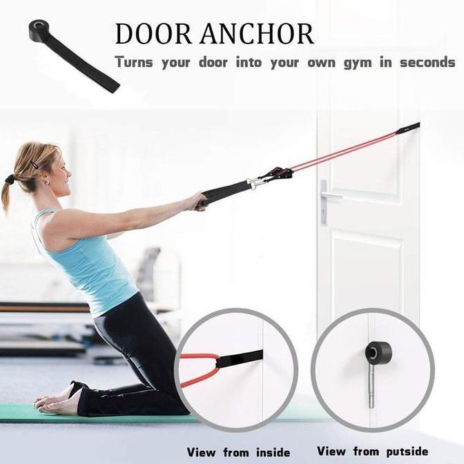 Alat Olahraga Tarik Karet Adjustable Resistance Bands Latihan Tarikan Olahraga Outdoor Otot Gym