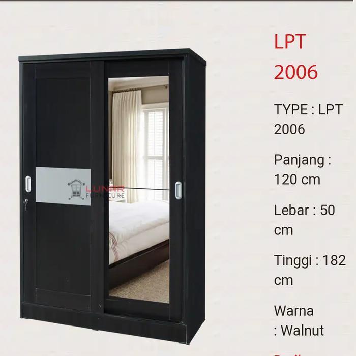 Lemari Pakaian 2 Pintu Sliding Knockdown