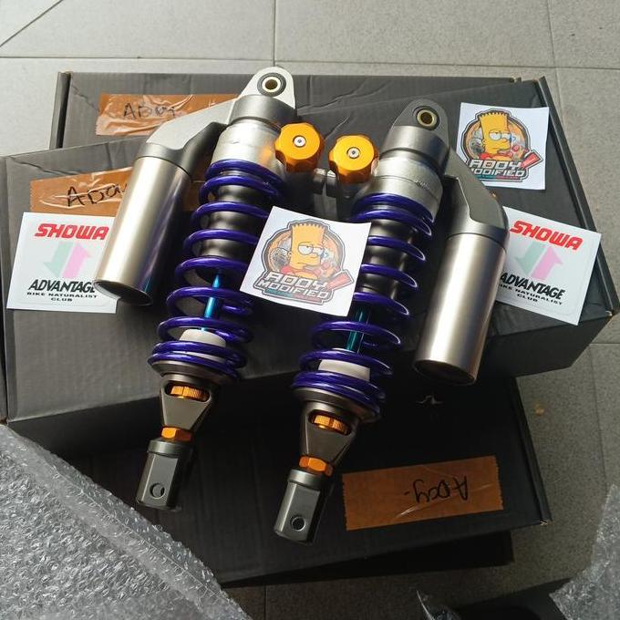 TERMURAH - SHOCK SHOWA STEL CNC BLUE SIZE 320MM PCX CBU,NMAX,AEROX NEW ORI THAI