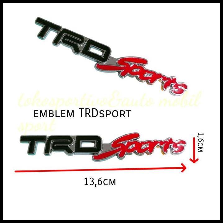 HOT DEAL EMBLEM LOGO STIKER HURUF TULISAN TRDSPORTS / TRD SPORTS BAHAN BESI 