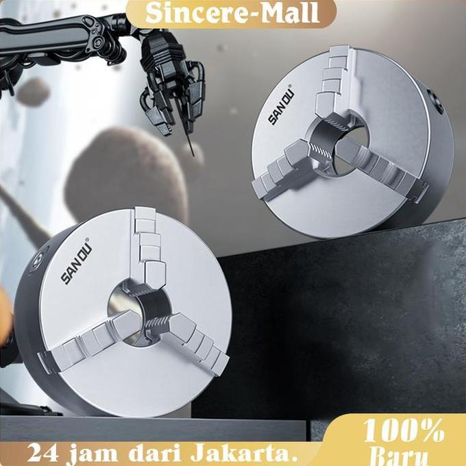 DIKARTELLA Catok Bubut Claw Bubut 3 Jaw San Ou Alat Penjepit Mesin Bubut 3 Rahang