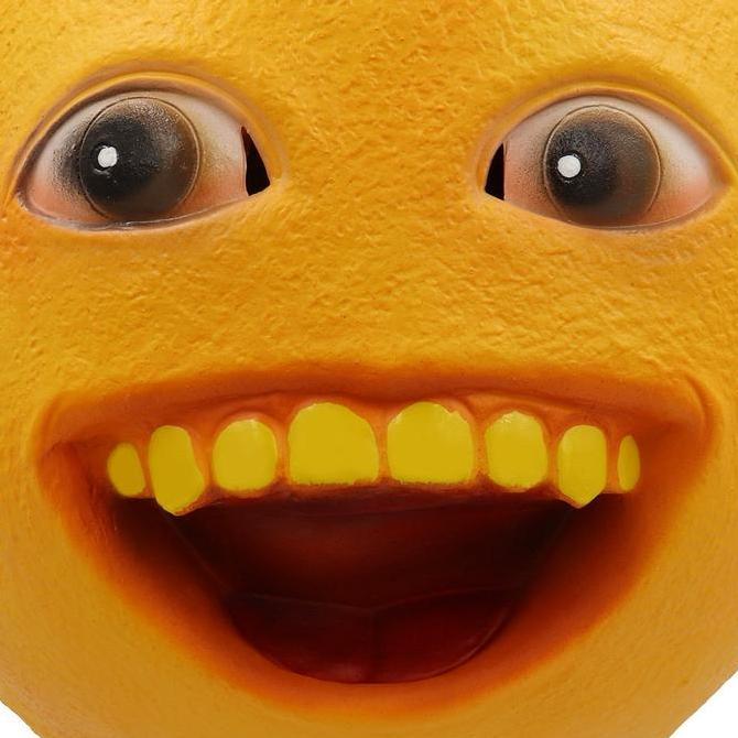 TOL-76 topeng latex jeruk annoying orange mask prank halloween