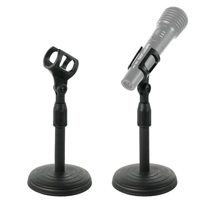 FOWERLEB Stand Mikrofon Meja Mimbar Podcast Holder Tiang Penyangga Mic Desktop Microphone Adjustable