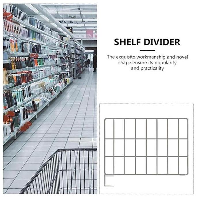 DIKARTELLA Sekat Rak Minimarket Sekat Rak Gondola Aksesoris Rak Gondola Untuk Display Toko