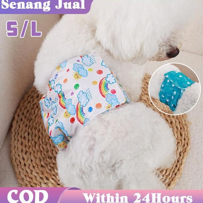HAZTFRIOR Tahan Air Popok Anjing Jantan Kecil Untuk Pampers Anjing Jantan Diapers Anjing Breathable