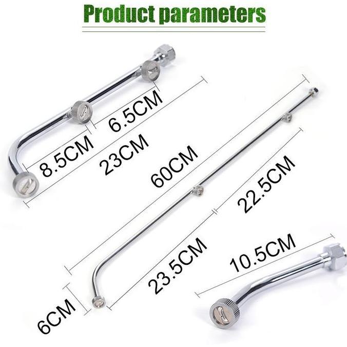 BAIAVY Stik Sprayer 3 Mata Stainless Stick Sprayer Elektrik Panjang Stik Sprayer 3 Nozzle Stik Sempr