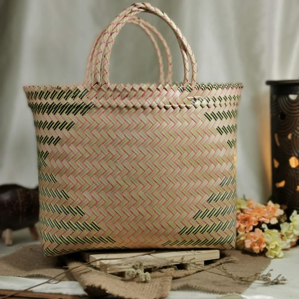 Tas Lurik Anyaman Tas Keranjang Anyaman Tas Belanja Tas Viral