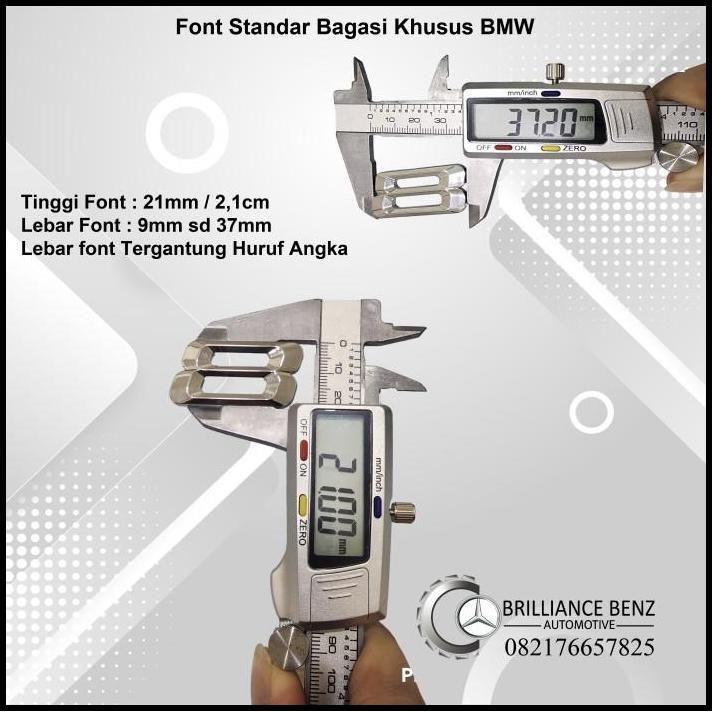 GRATIS ONGKIR EMBLEM TULISAN BAGASI BMW FONT STANDAR EMBLEM ANGKA HURUF BMW CHROME 