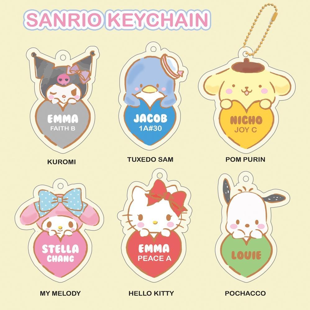 Gantungan Tas Keychain Custom Bagtag Tas Sekolah Anak Lucu ganci