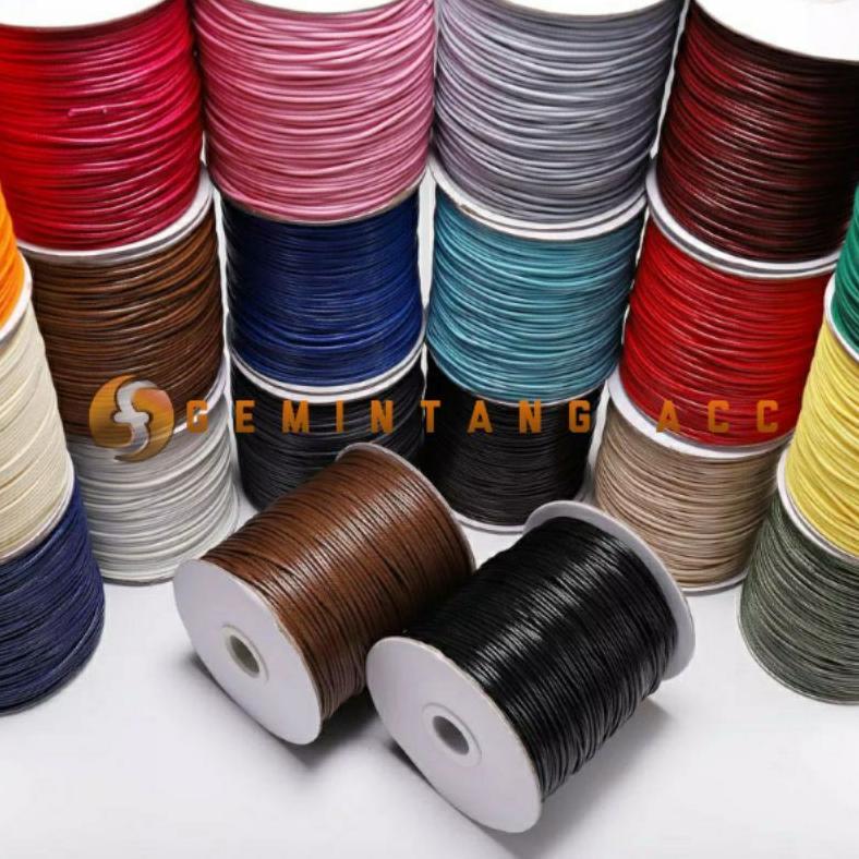 10 meter Tali Korea 1 mm 1.5 mm 2 mm Tali Kulit Korea Bahan Kerajinan Gelang dan Kalung