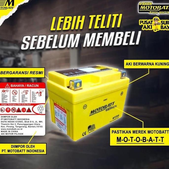 Promo OFFICIAL MOTOBATT GEL MTX5AL 5 AH ORIGINAL AKI MOTOR SHOGUN 110 SMASH Diskon