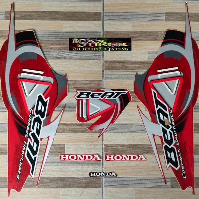 Promo striping original Honda beat karbu merah tahun 2009 2010 Diskon