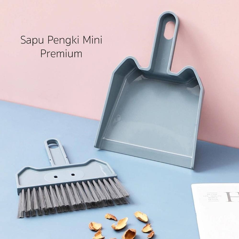 BIG PROMO HA 52 Set Sapu Pengki Mini PREMIUM Bahan Plastik Tebal Kokoh Travel Size