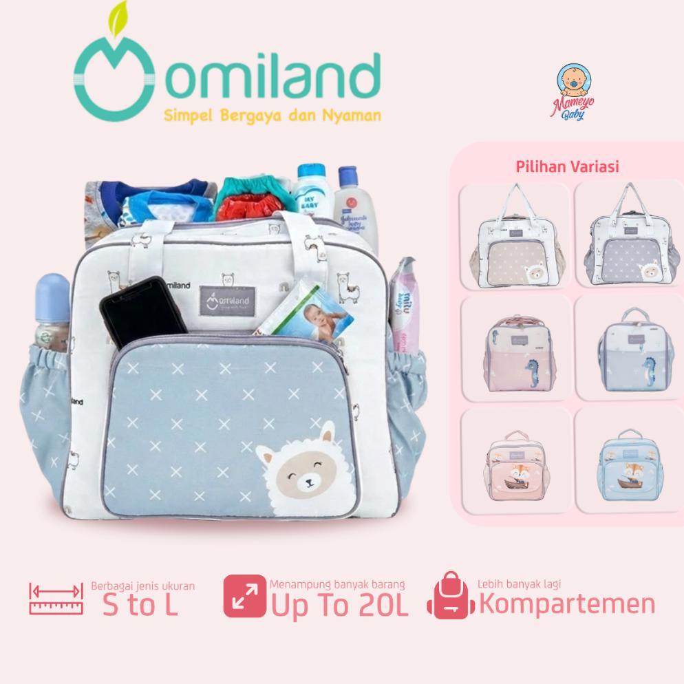 BEST SALE Tas Bayi Omiland Tas Multifungsi Tas Selempang Diaper Bag Besar Medium Kecil Banyak Kanton