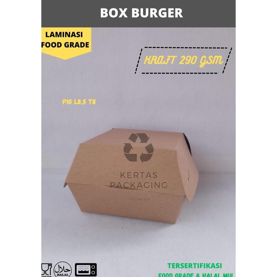 Box Burger / Dus Burger / Kemasan Burger / Wadah Burger / Tempat Burge