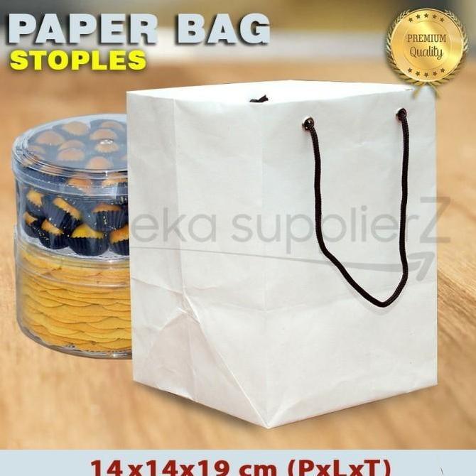 Paper Bag Stoples Kue Kering - Isi 2 | PUTIH