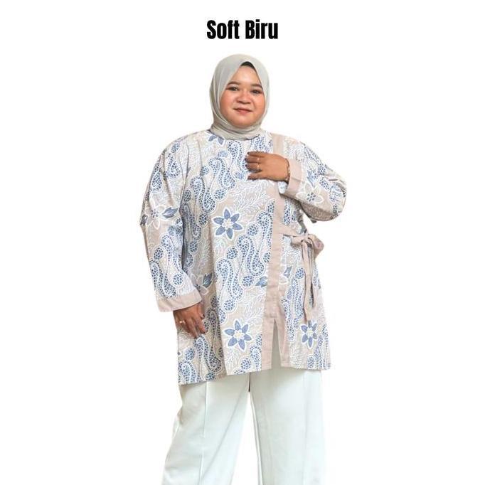 produk asli tunik batik kombinasi  ld 110 ld 120 ld 130 140 dan ld 150 kode 687