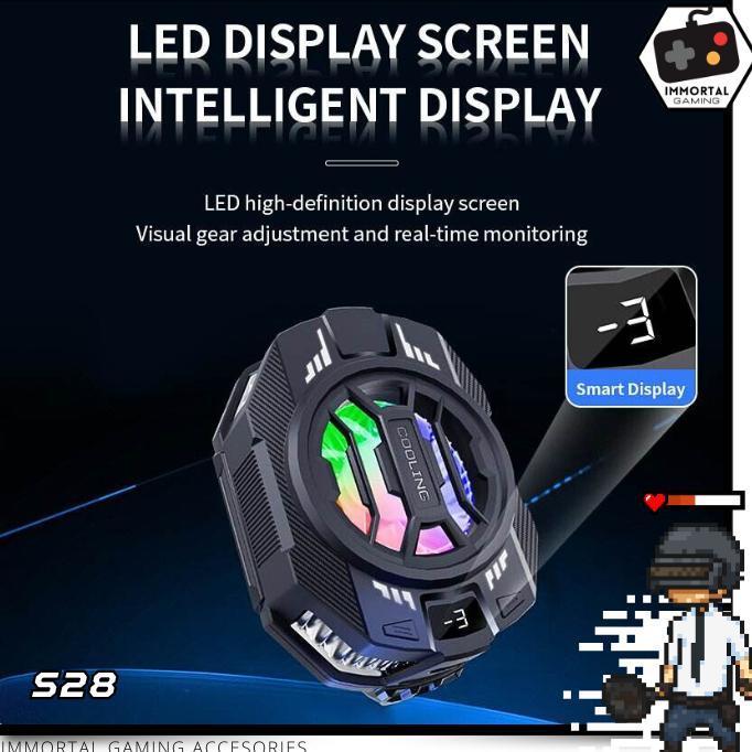 BEST SELLER [IM] S28 FUNCOOLER BACKCLIP 15W GAMING LIVE STREAMING KIPAS PENDINGIN UTK HP SMARTPHONE 