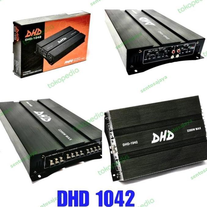 HARGA TERBAIK - Power Amplifier 4Channel Mobil DHD 1042 Balck