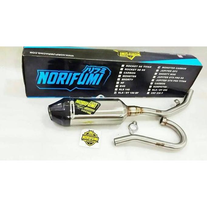 KNALPOT NORIFUMI ROCKET 4 CARBON STAINLESS ORIGINAL HONDA CRF 150 L