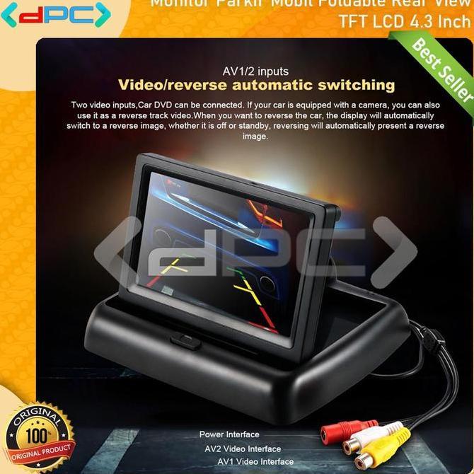 SALE - Monitor LCD TFT 4.3 Inch Untuk Parkir Mobil Foldable Rear View