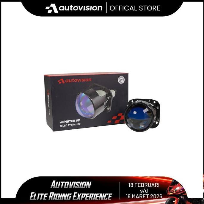 CLEARANCE SALE - Headlamp Motor BiLED/Projector 2.5" MONSTER ND 45W BiLED Blue Lens FCO 6000K/3-Colo