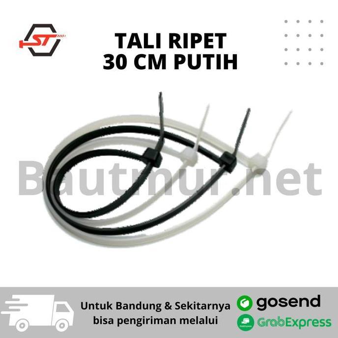 Kabel Ties Tali Ripet 4x300mm Pengikat Kabel 30cm Hitam ready