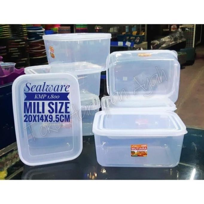 Food Box 1800ml Plastik / Kotak Makan 1800 ml / Toples KMP MUTIARA
