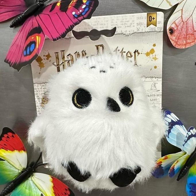 Miniso Harry Potter Fridge Magnet Hedwig Plush Owl The Book of Monsters Boneka Mini Pasti Bisa Nempe