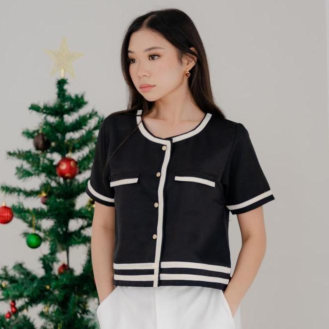 Foxquinn - Velvet Foxquinn Velvet Top Blouse Wanita