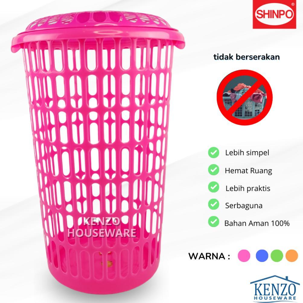 Vb-8 Keranjang Baju Kotor Plastik Keranjang Warna Laundry Plastik Tutup Jumbo Besar Large - Shopping