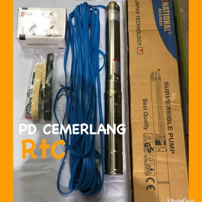 Pompa Satelit National 1/2Pk Komplit Kabel Pompa Satelit Submersible