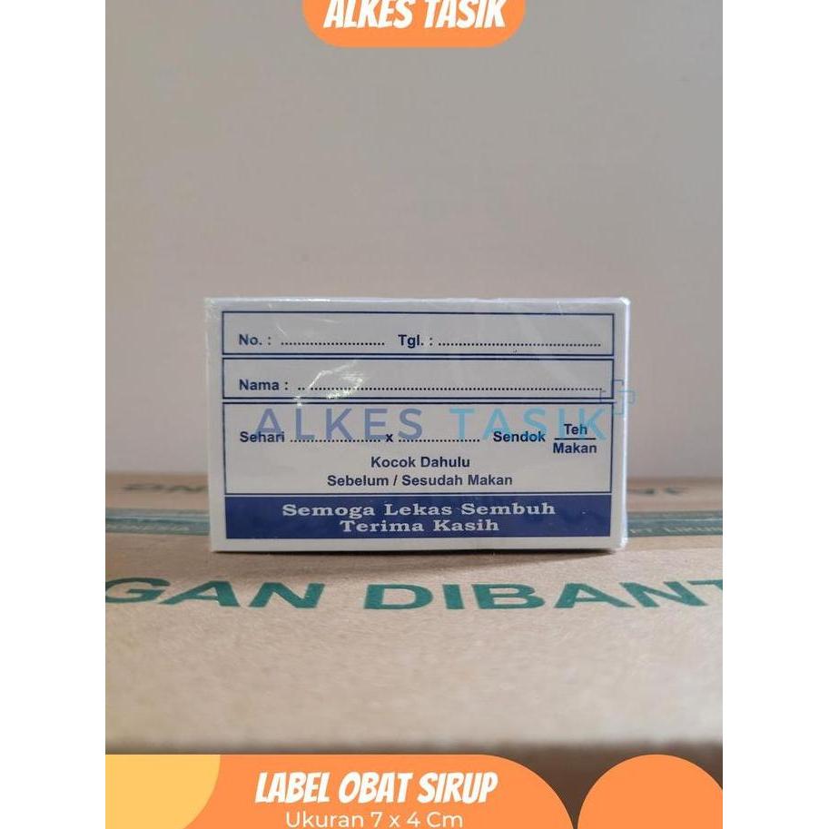 Etiket Obat Sirup / Label Stiker Botol Syirup Isi 100