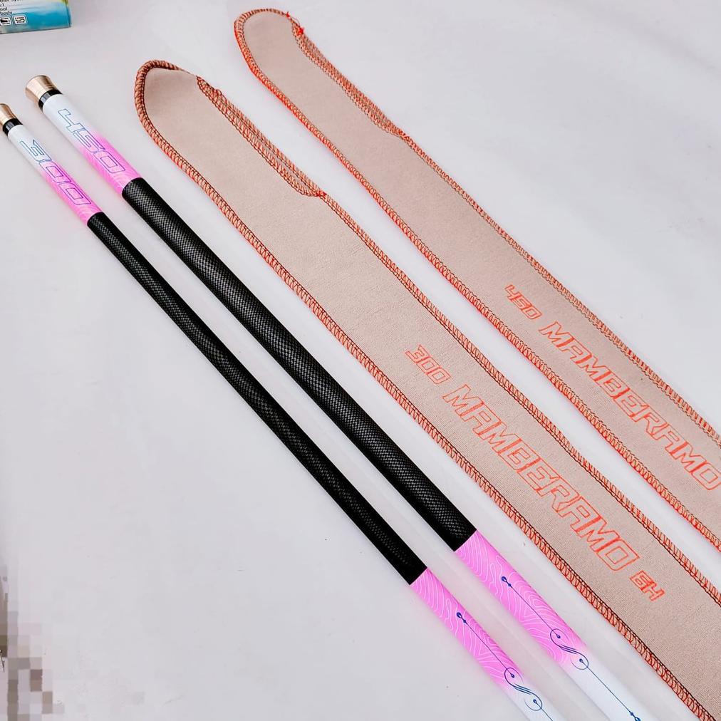 Ogawa Mamberamo 270 300 360 450 Joran Tegek Ruas Panjang Bahan Carbon Action Hard 6H Kaku Kuat