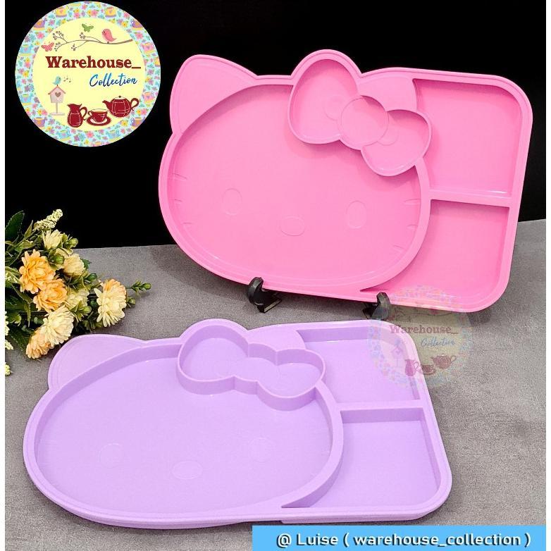 Piring Plastik Baby Segi Dessert Plate 12" Inch  Hello Kitty / Piring Hello Kitty Technoplast