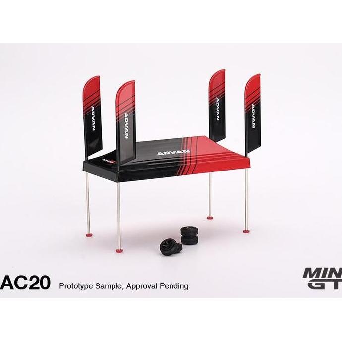 Promo MINI GT AC20 Paddock Service Tent Set - ADVAN Diskon