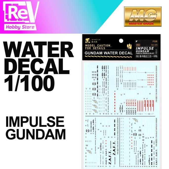 Promo GUNDAM WATER DECAL MG FORCE SWORD IMPULSE GUNDAM MASTER GRADE Diskon