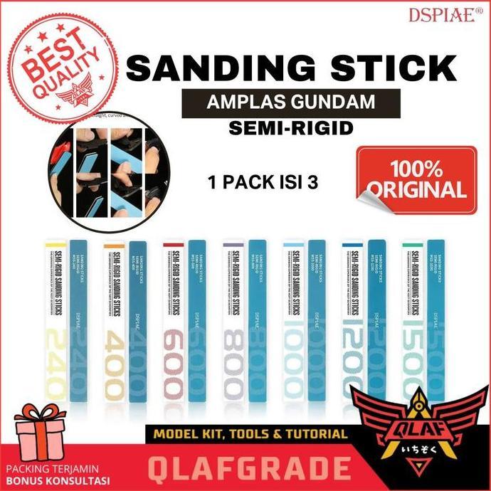 Promo Sanding stick 1200 isi 3pcs MSS-1200 Semi-Rigid Sanding Sticks dspiae Diskon