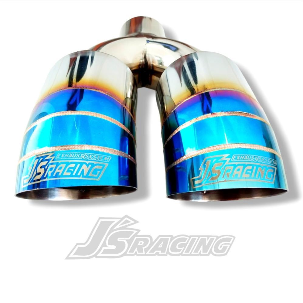 BEST SELLER KNALPOT MOBIL JS RACING CABANG SUARA BASS ULEM BASS PADAT UNIVERSAL MOBIL