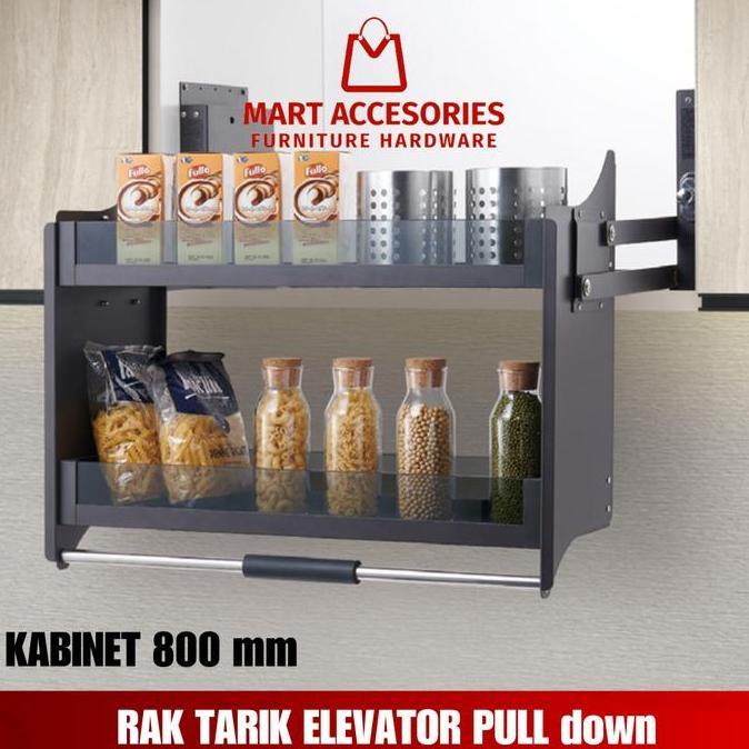 Rak piring Tarik elevator pull down / rak piring tarik kitchen set atas