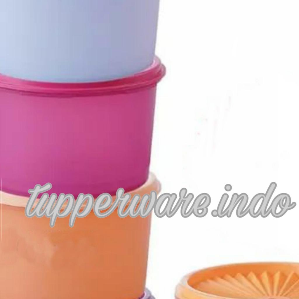 Tupperware Midi Deco 1L Canister 1Pc Ecer Satuan 1Liter Warna Random Toples Plastik Wadah Cemilan Te