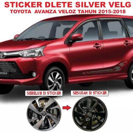 Stiker/Sticker Delete Tahun 2015 Silver Velg Mobil Toyota Avanza Veloz 2015-2018
