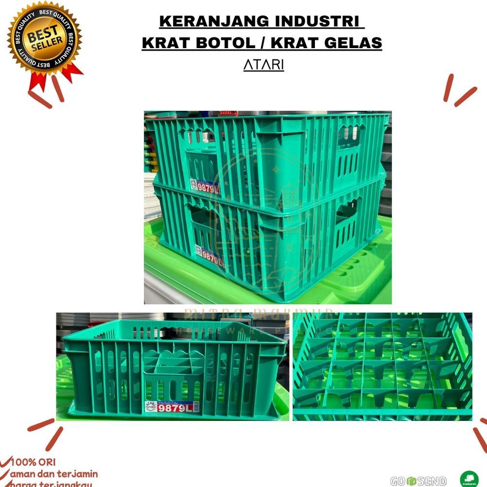 Sale - Keranjang Industri 9879 L / Krat Plastik / Krat Gelas & Botol / Krat 25 Gelas Trend