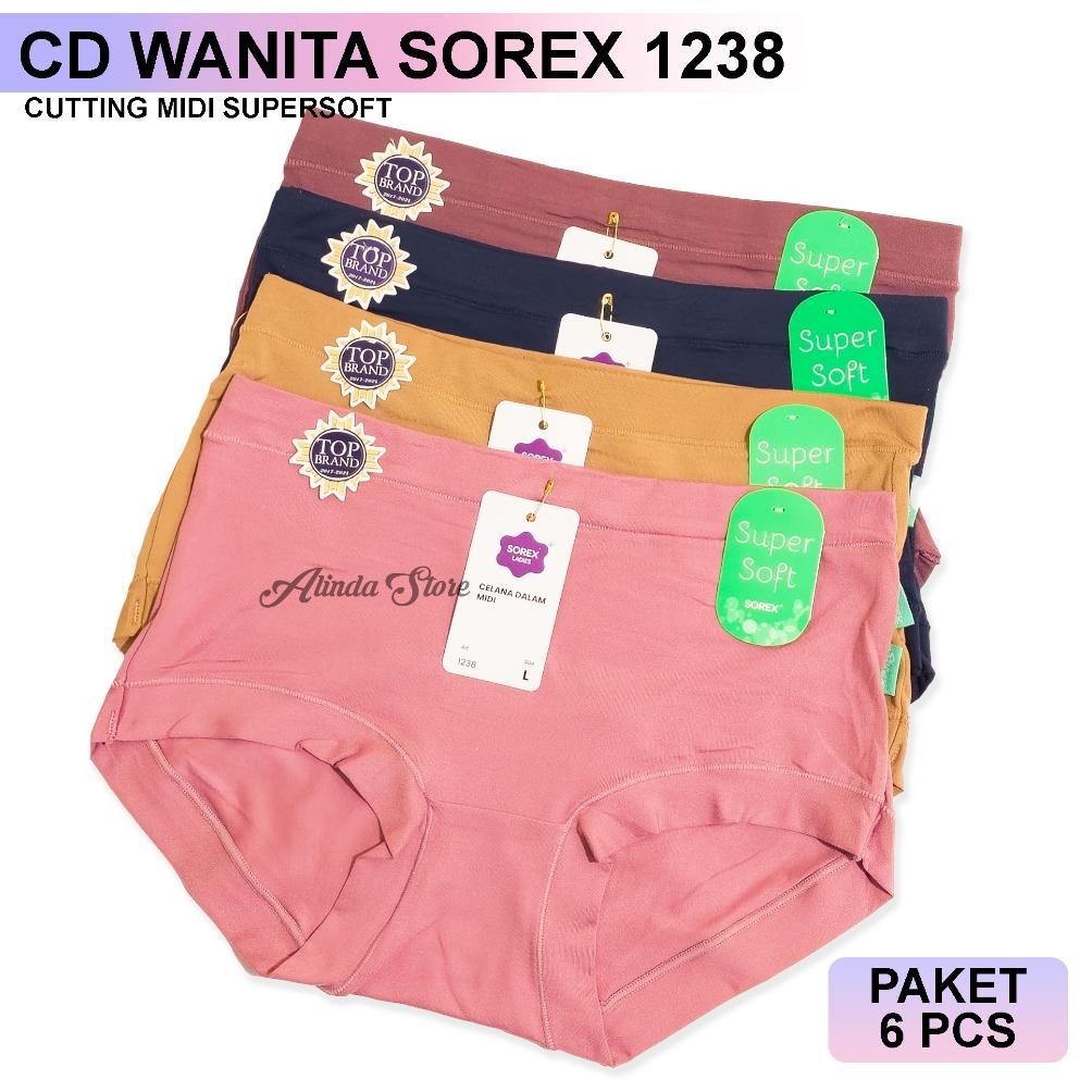 Promo Isi 6 Pcs Sorex Celana Dalam Wanita Jumbo Lusinan 1238 Super Soft Original Privasi Aman 1Aln