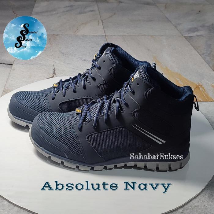 Jogger Sepatu Safety Absolute Navy S1P SRC ESD Sole Impact Phylon Natural Rubber Teocap Nano Carbon 