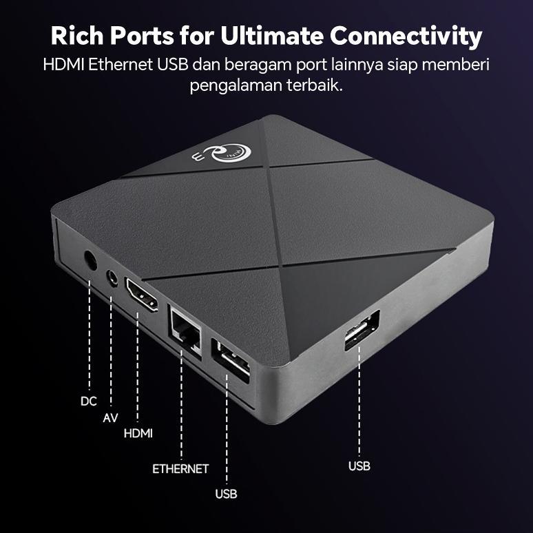 NEW Baru Pro Android Tv Box 2.4&5G Dual Band WiFi Smart Kotak Android 14.0os Bluetooth STB 4K Full H